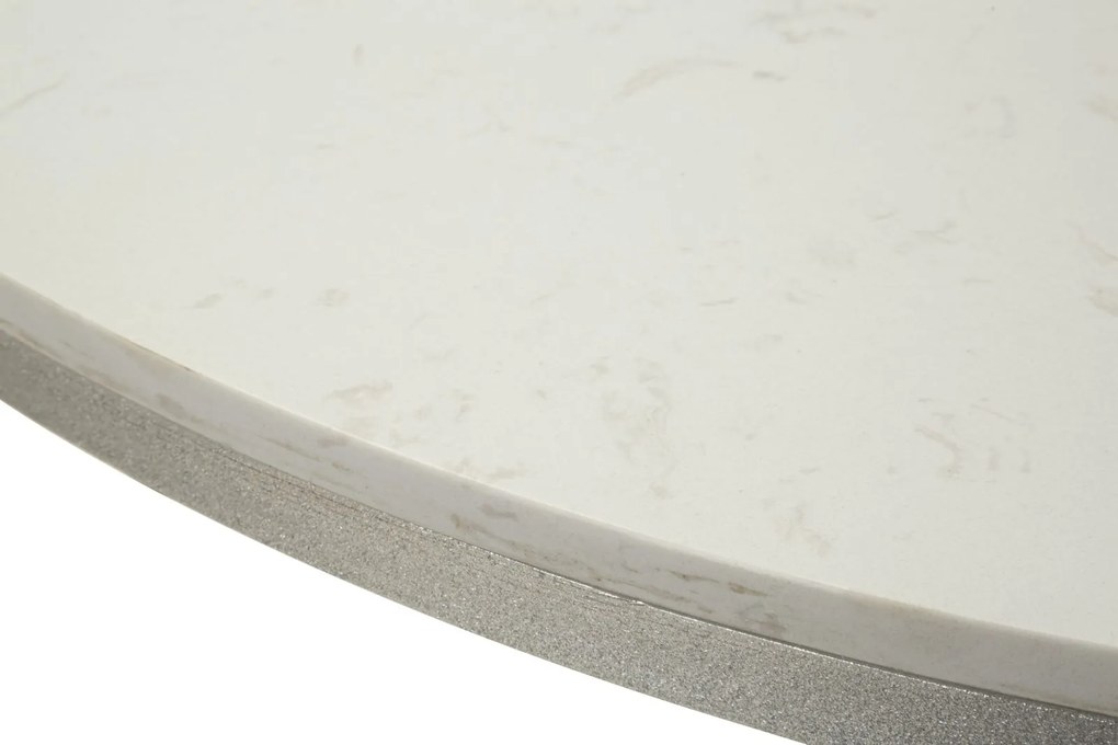 MESA DE JANTAR ISTANBUL Ø 100X76,5 CM PRATA E BRANCO