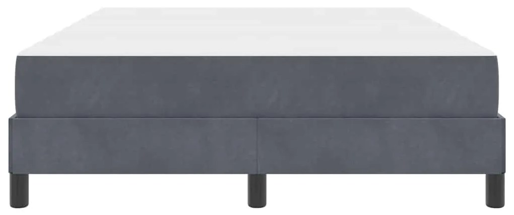 Cama box spring com colchão Cinza Escuro 160 x 200 cm Veludo