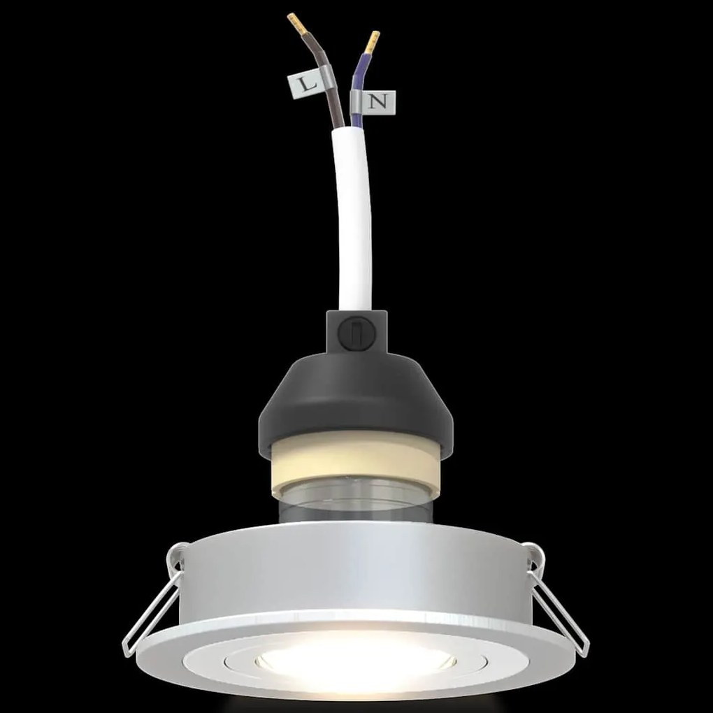 Spotlights Embutidos 6 pcs Redondas GU10 Prata Ø91 mm