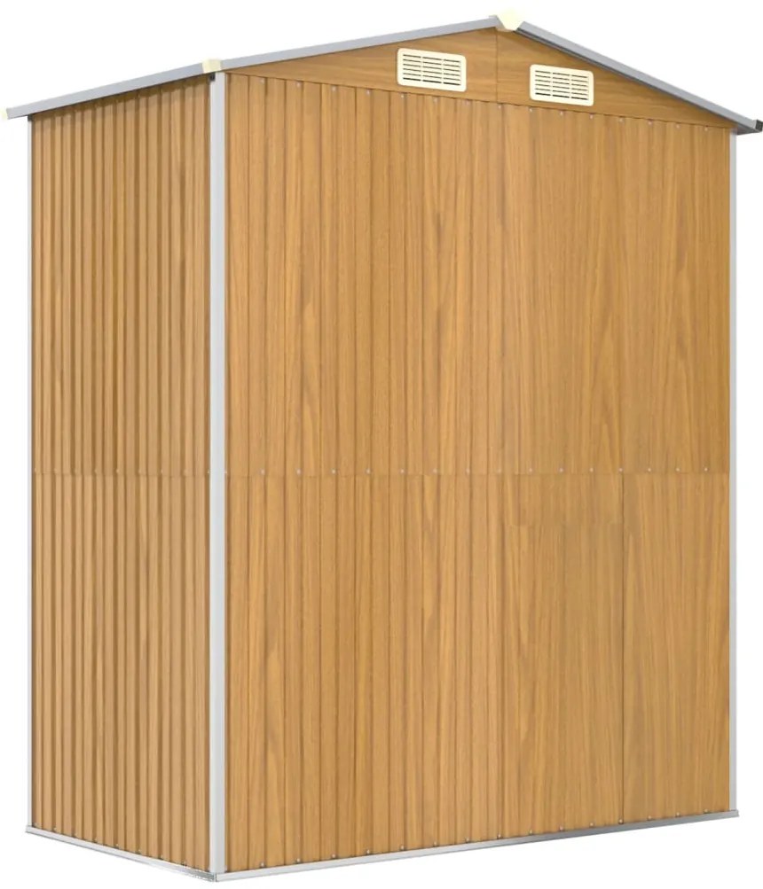 Abrigo de jardim 192x108x223 cm aço galvanizado Marrom