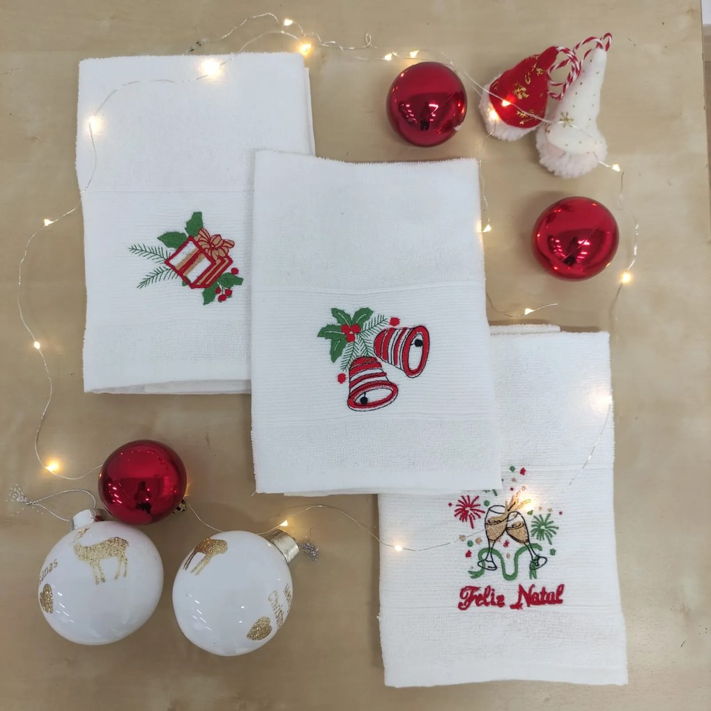 Pano de Cozinha Felpo Brinde Feliz Natal
