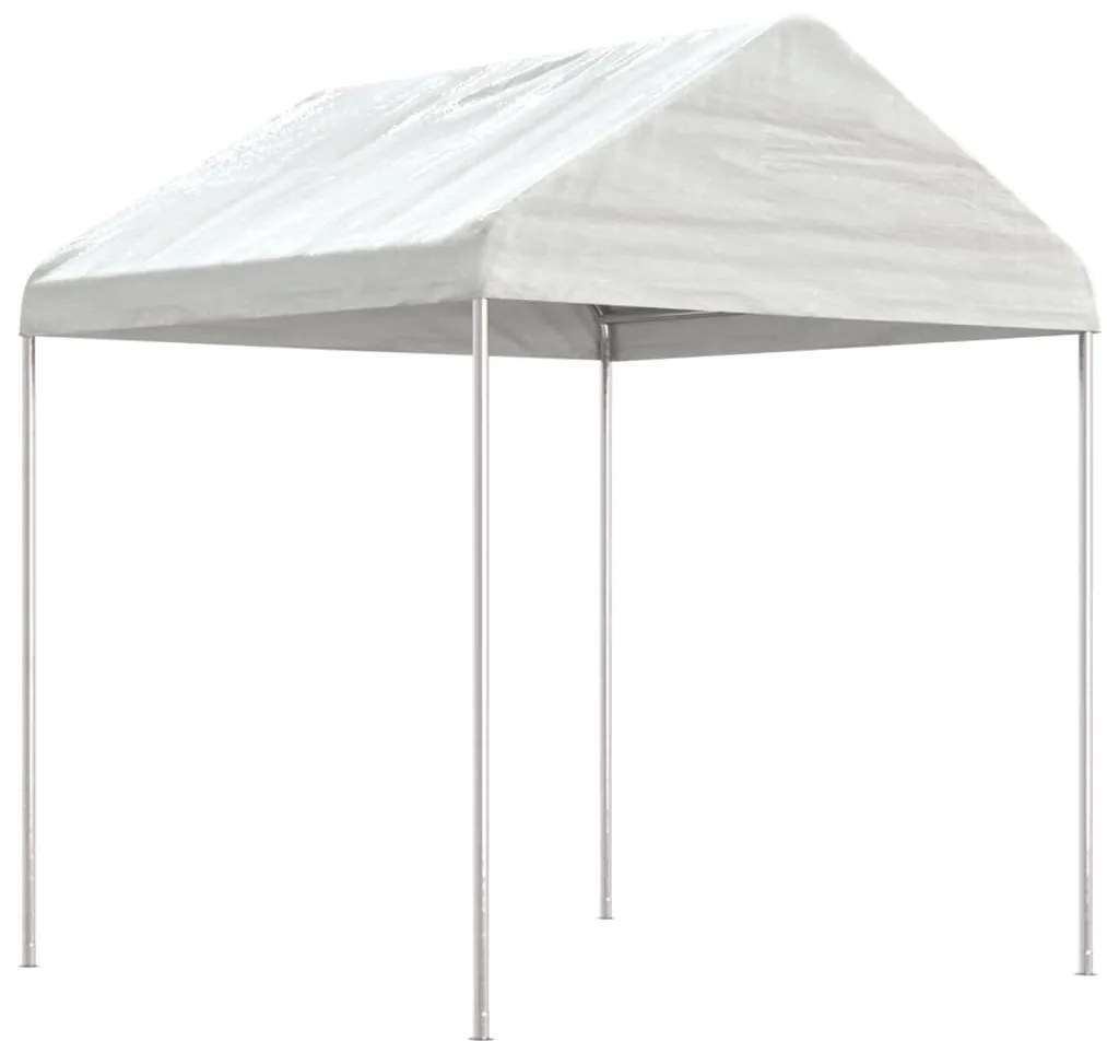 Gazebo com telhado 15,61x2,28x2,69 m polietileno branco