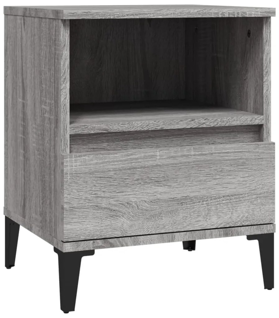 Mesas de cabeceira 2 pcs 40x35x50 cm cinzento sonoma