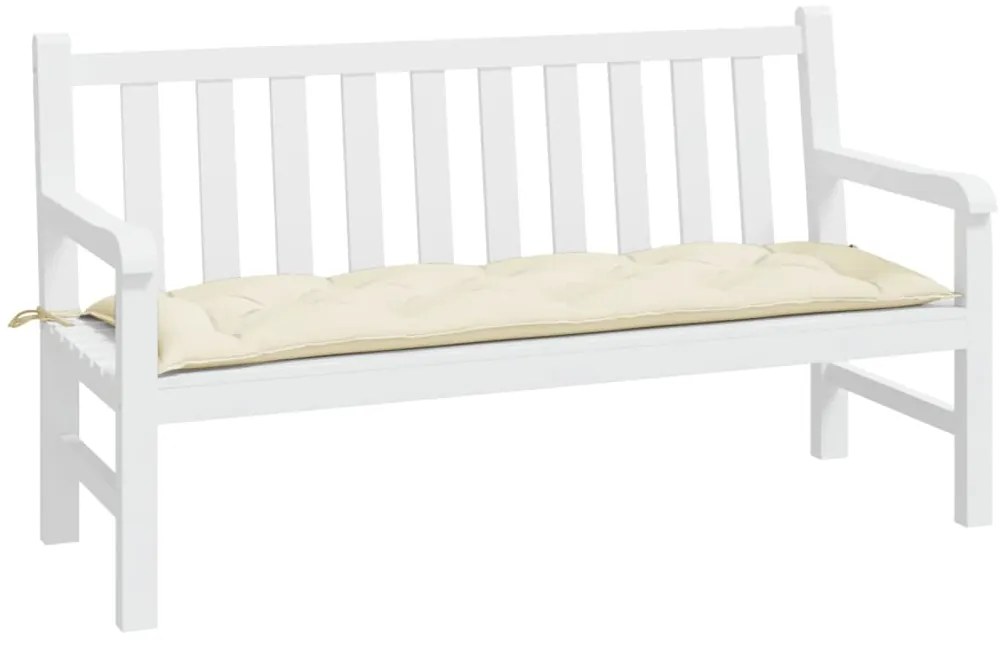 Almofadão p/ banco de jardim 150x50x7 cm tecido oxford creme