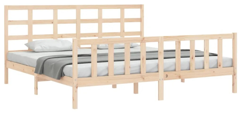Cama sem colchão 160x200 cm madeira de pinho maciça