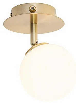 Projetores modernos dourados com vidro opalino com interruptor - Athens