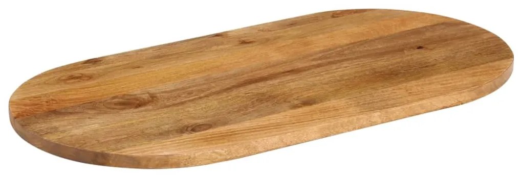 Tampo de mesa oval 110x50x3,8 cm madeira de mangueira maciça