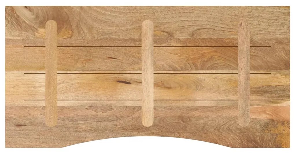 Tampo de mesa com curva 110x50x2,5 cm mangueira áspera maciça