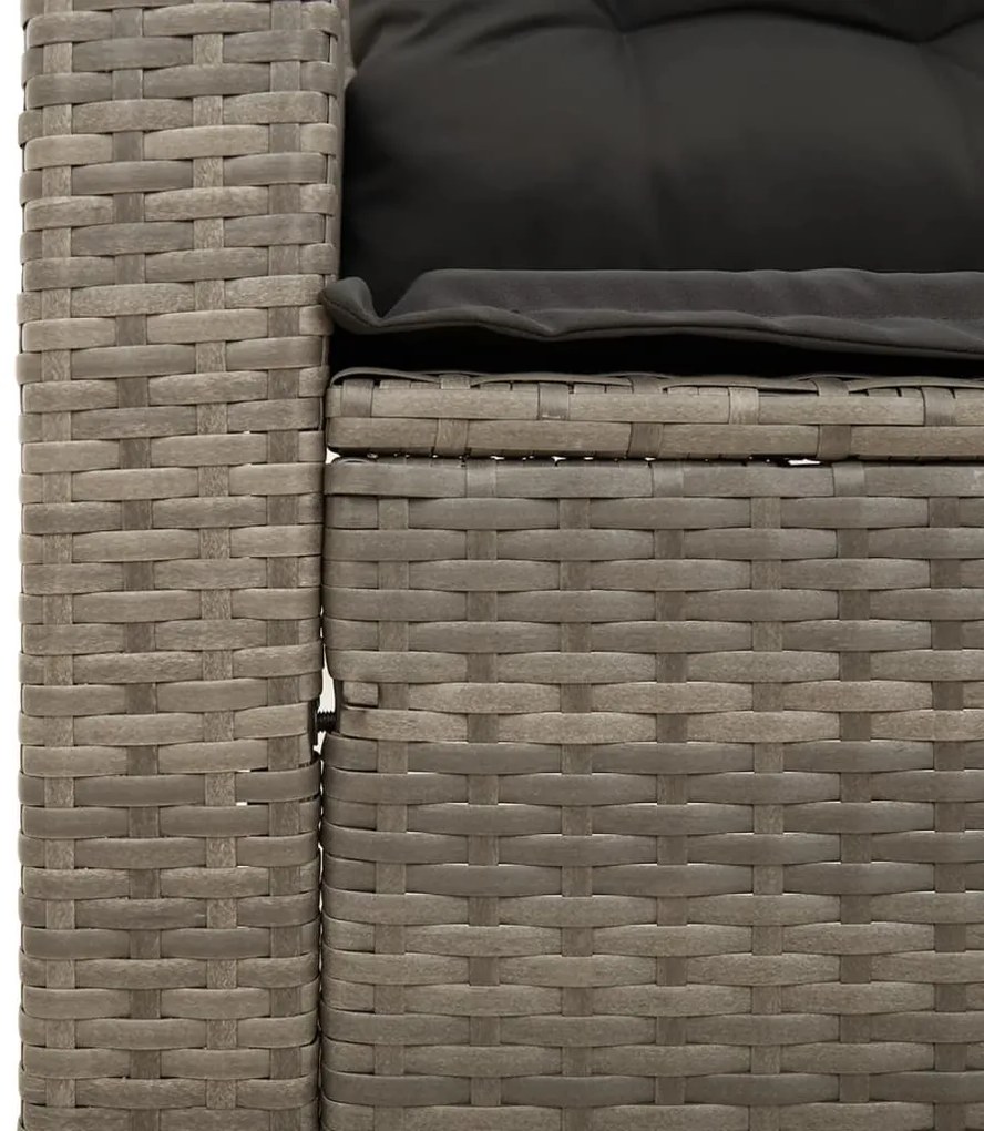 5 pcs conjunto sofás de jardim c/ almofadões acácia e vime PE