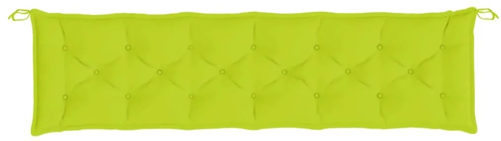 Almofadões banco jardim 2 pcs tecido oxford verde brilhante