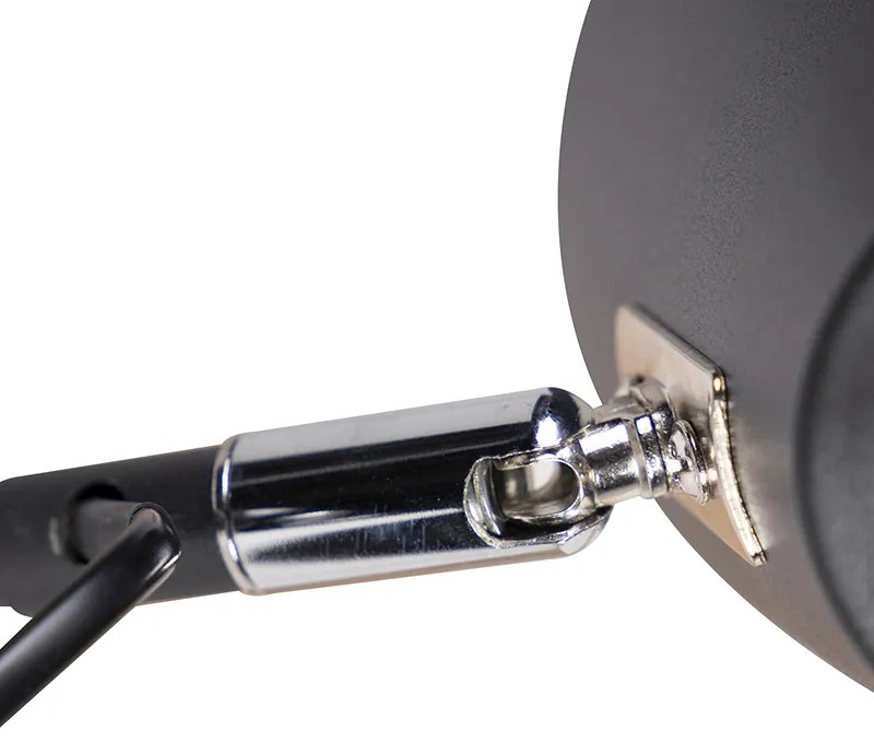 Candeeiro de parede inteligente moderno preto 2-luzes ajustável Incl. WiFi A60 - Lune