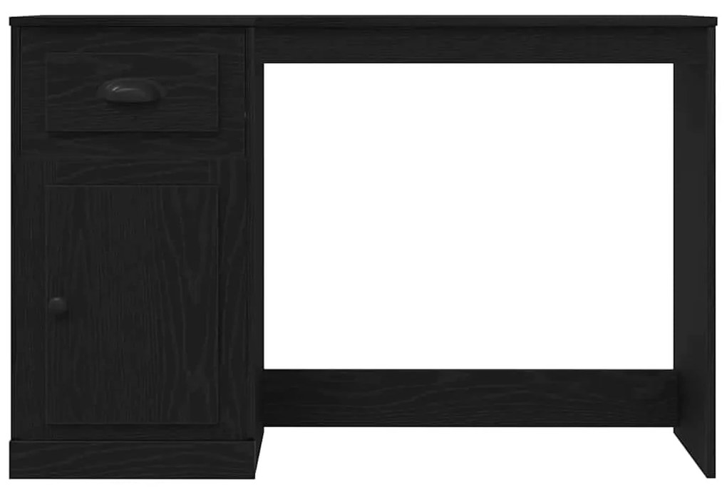 Escrivaninha com Armazenamento Carvalho Negro 50x115x75 cm Madeira eng