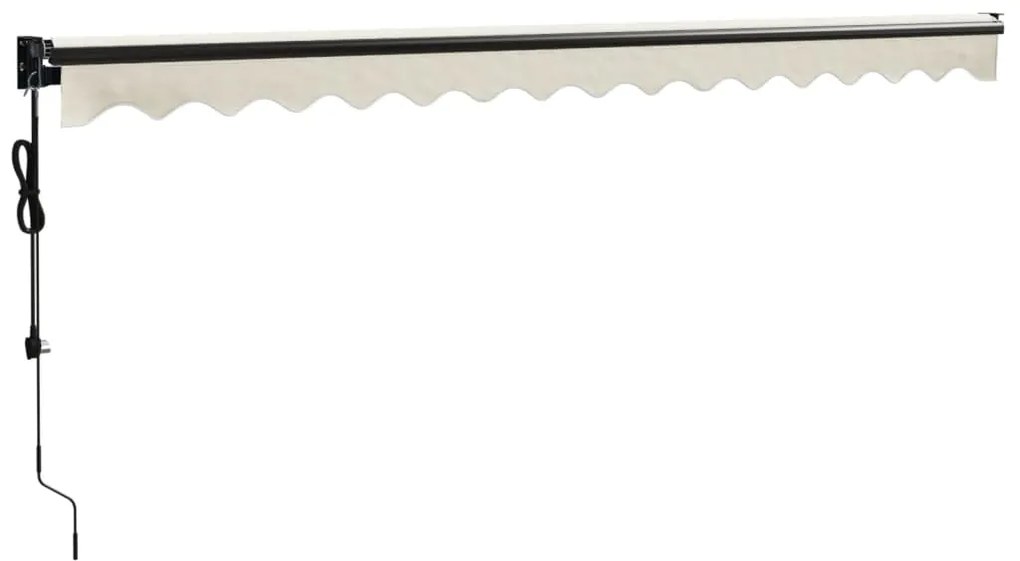 Toldo retrátil automático 4x3 m cor creme