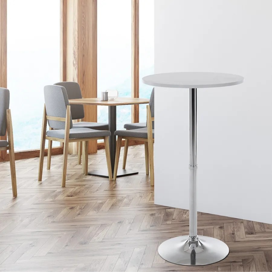 Mesa alta redonda Ø60 x 108 cm Branco