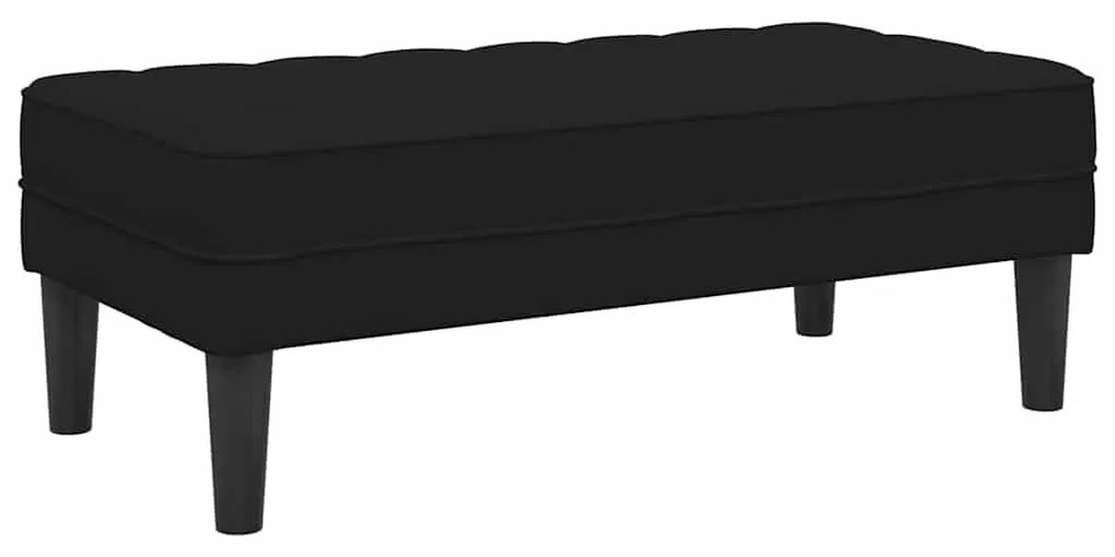 Banco Preto 113x57x39 cm Veludo