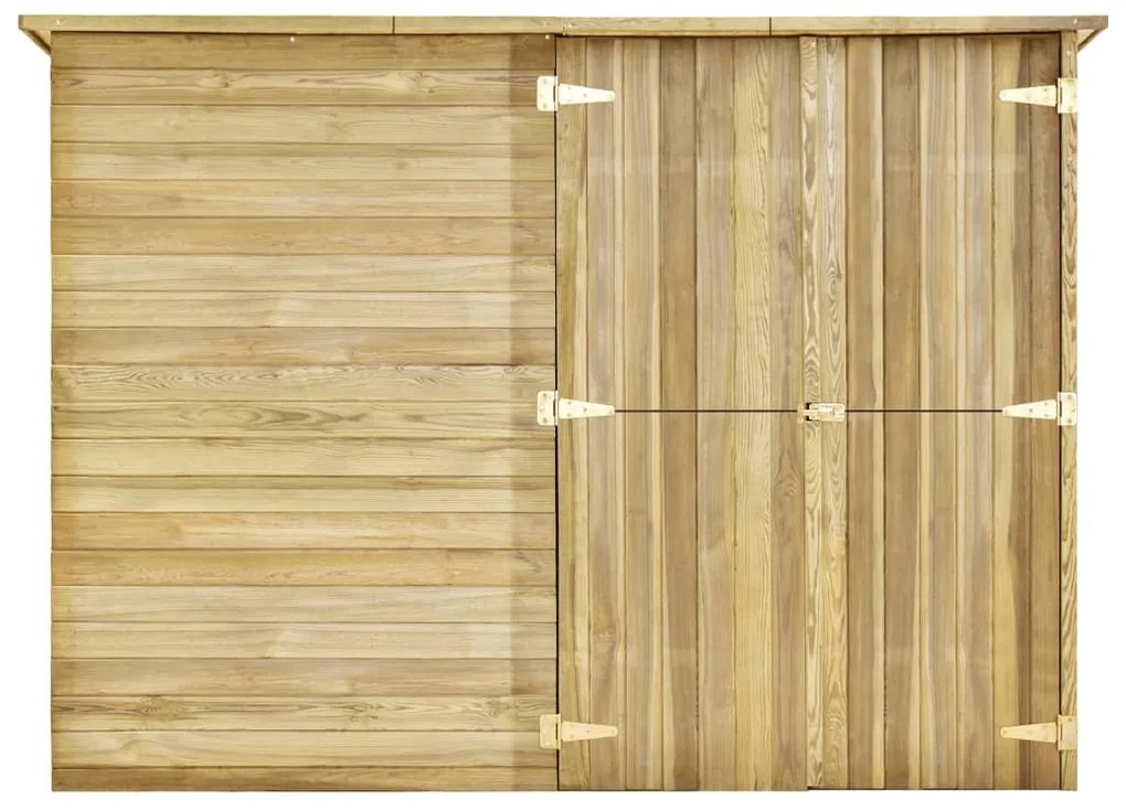 Abrigo de jardim p/ bicicletas 232x110x170 cm pinho impregnado