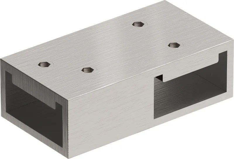 Mexen conector em T para suportes de parede, níquel escovado - 800-09-97