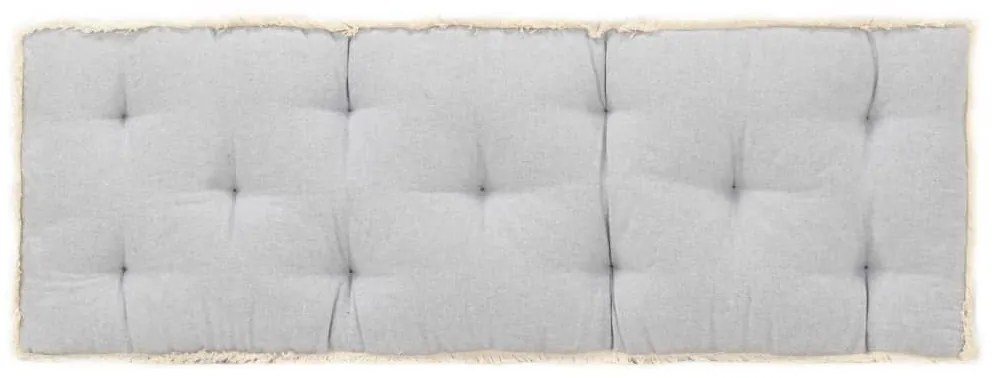 vidaXL Almofadão para sofá de paletes 120x40x7 cm cinzento