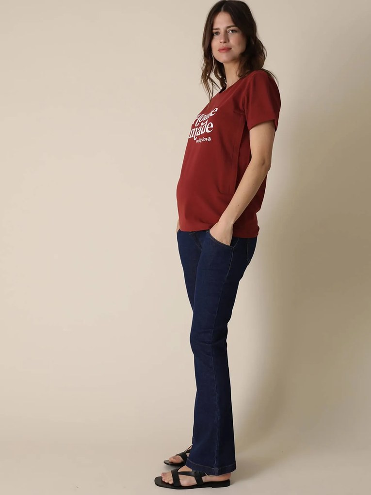 Jeans flare, para grávida, Gaetan da ENVIE DE FRAISE stone