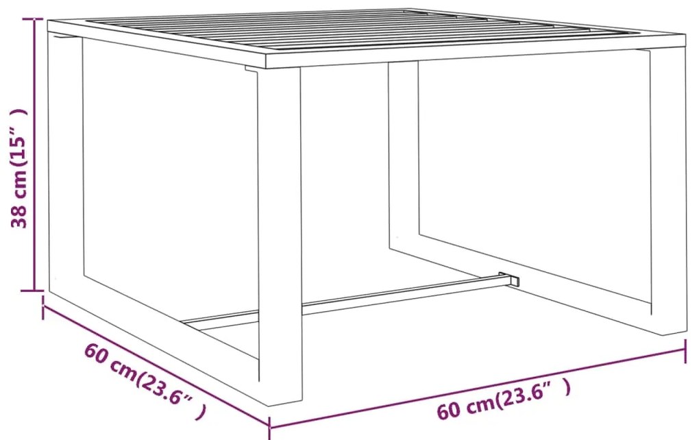 4 pcs conjunto lounge jardim com almofadões alumínio antracite