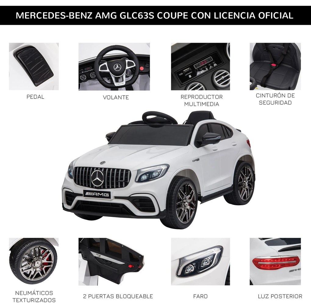 Carro Elétrico Mercedes AMG 12V para Crianças acima de 3 Anos com Cont