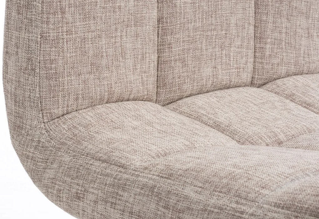 Banco de bar Peru em tecido 46 x 94-114 x 47 cm Creme