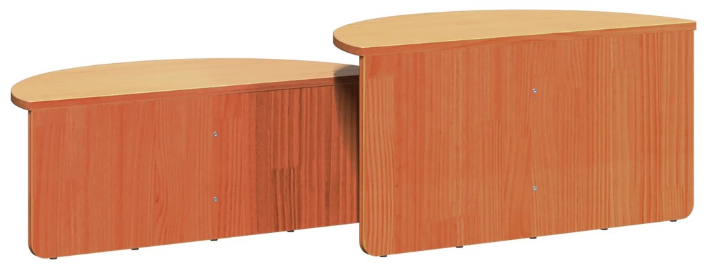 Mesa de centro 2 pcs Castanho-mel 79 x 39.5 x 40 cm