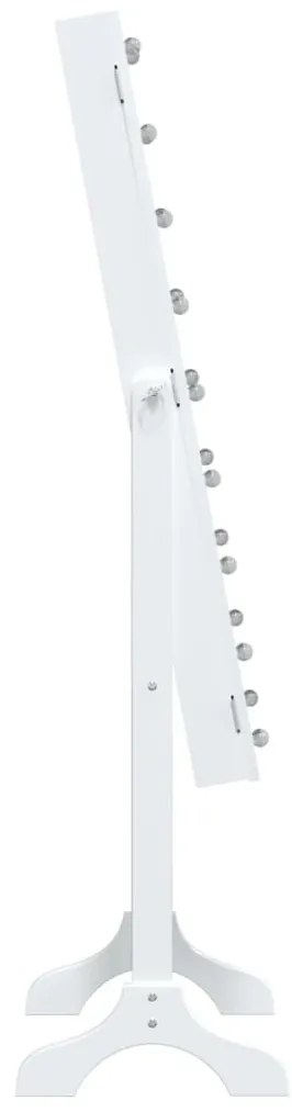 Espelho de pé com luzes LED 34x37x146 cm branco