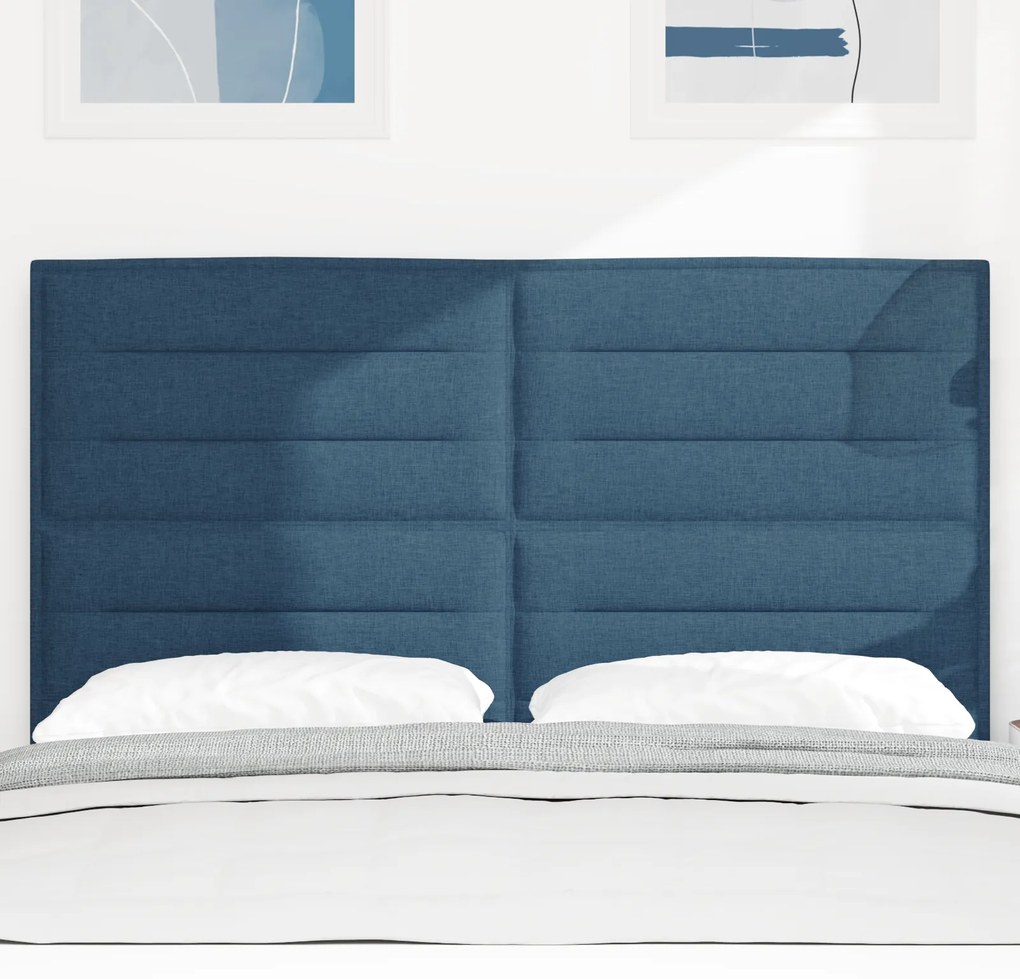 Cabeceira Design Lines Azul 160 cm Tecido