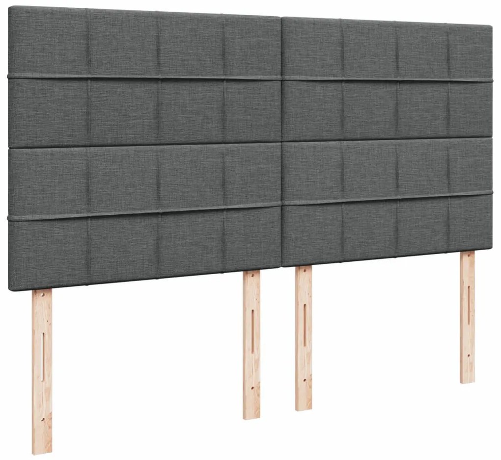 Cama com molas/colchão 180x200 cm tecido cinzento-escuro
