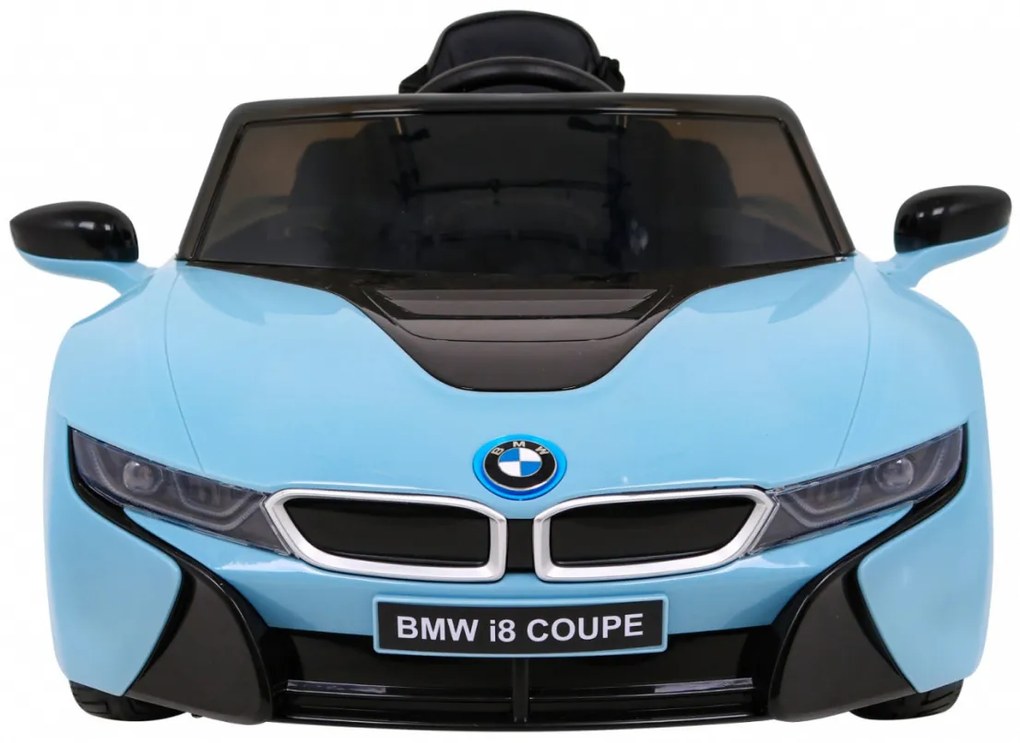 Carro elétrico para Crianças 12V BMW I8 LIFT Rodas de EVA, Assento de couro Azul