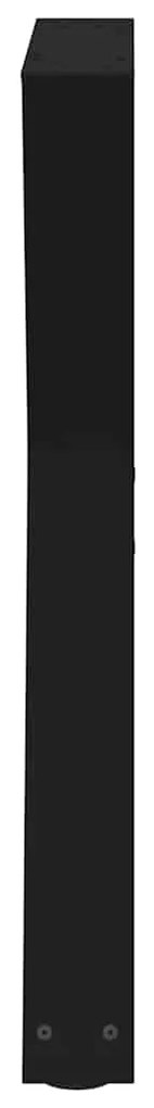 Pés para mesa de jantar 2 peças preto 80x(72-73,3) cm aço
