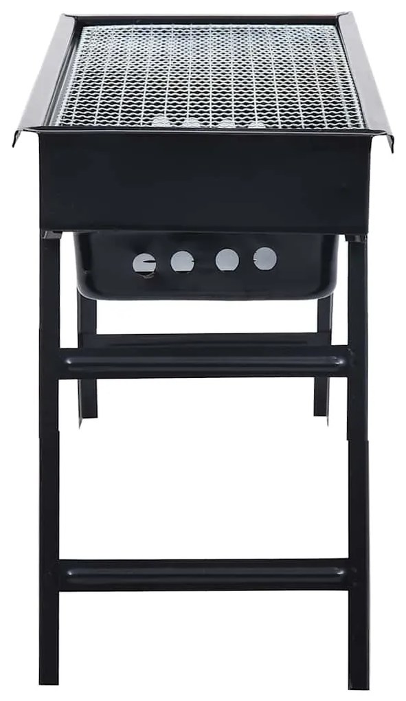 Churrasqueira portátil para campismo 60x22,5x33 cm aço