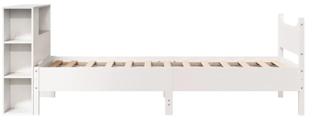 Cama sem colchão 90x200 cm madeira de pinho maciça branco
