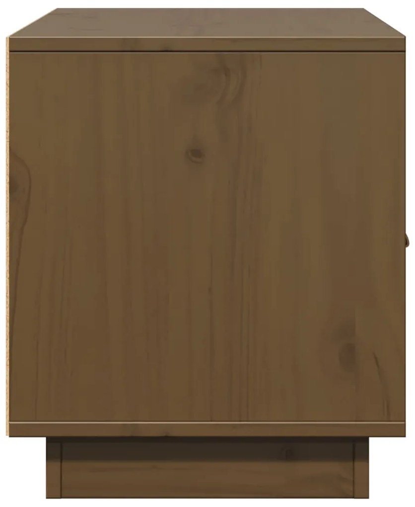 Móvel de TV 80x34x40 cm madeira de pinho maciça castanho mel