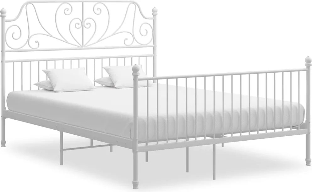 324851 vidaXL Estrutura de cama metal 140x200 cm branco