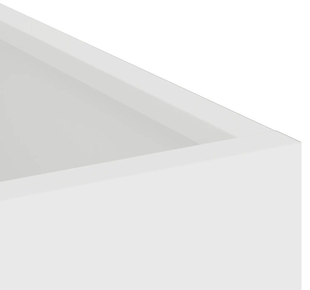 Vaso de Jardim Branco 32 x 32 x 40 cm Aço laminado a frio