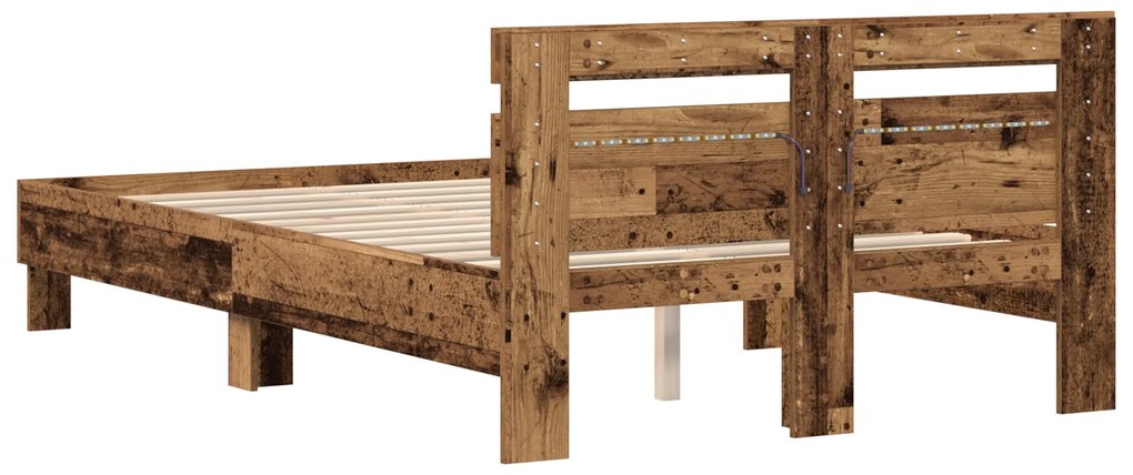 Estrutura de Cama de Madeira Engenheirada Madeira velha