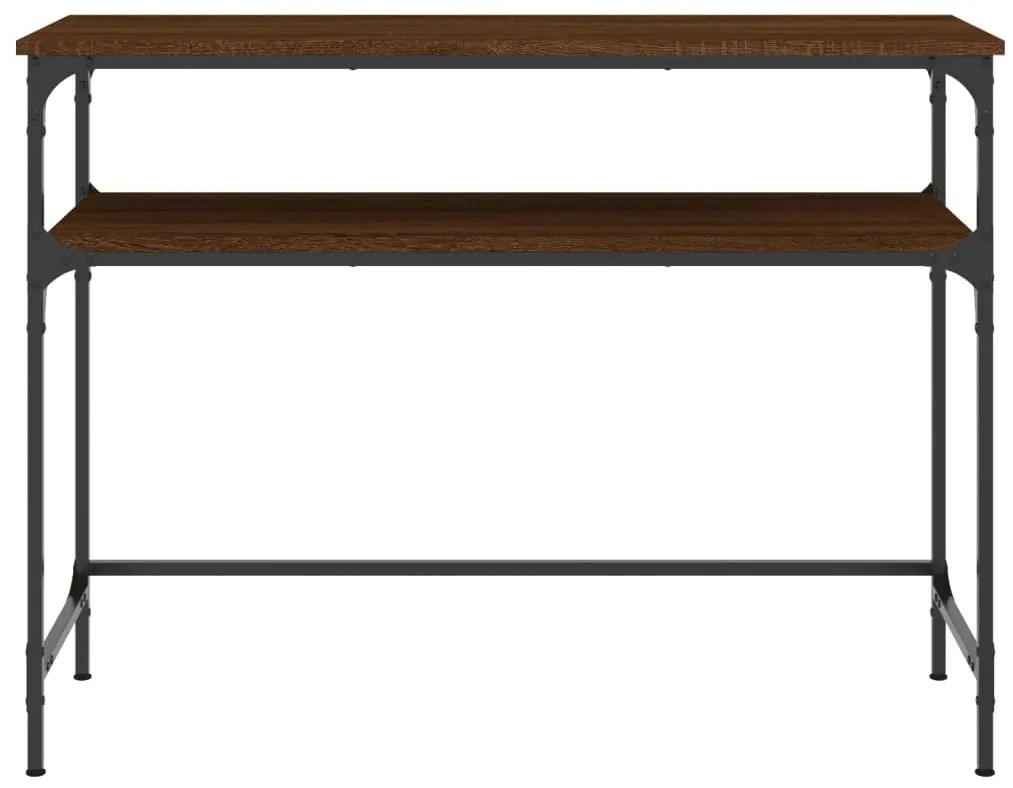 Mesa consola 100x35,5x75 cm derivados madeira carvalho castanho