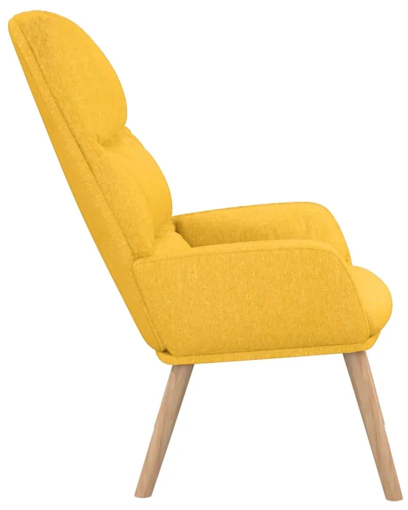 Poltrona Mansur de Descanso em Tecido - Amarelo Mostarda - Design Mode