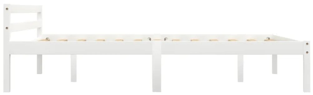 Estrutura de cama 120x200 cm madeira pinho maciço branco