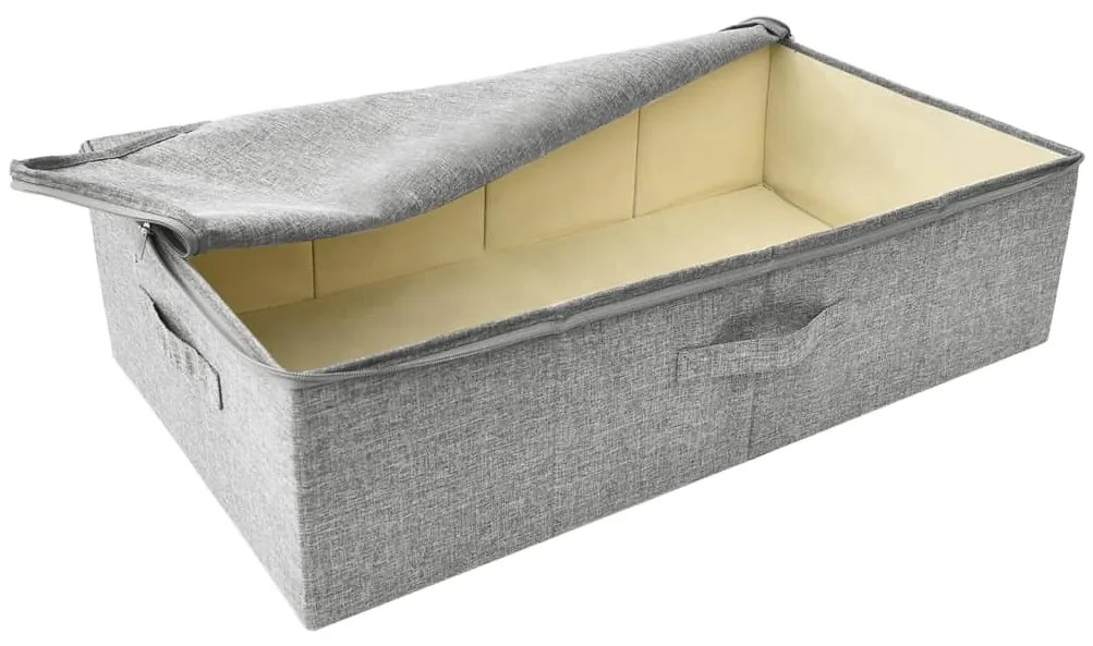 Caixas de arrumação 2 pcs tecido 70x40x18 cm cinzento