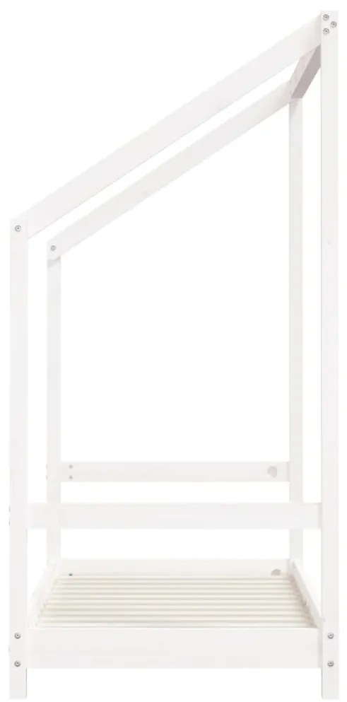 Estrutura de cama infantil 2x(70x140) cm pinho maciço branco
