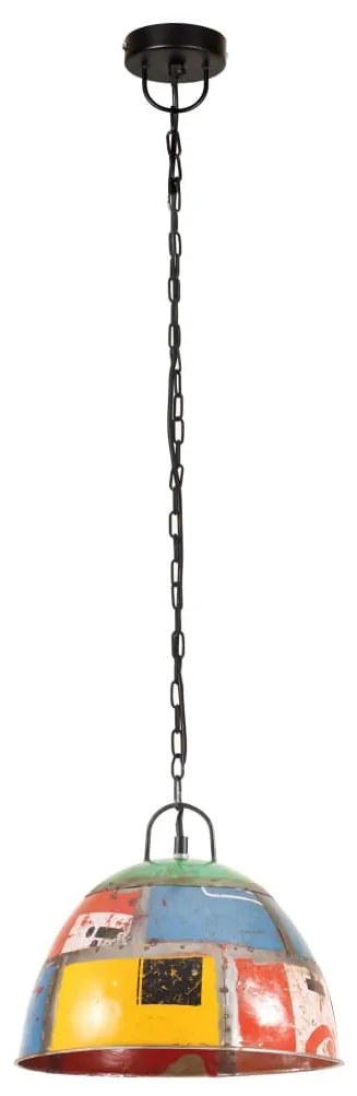 Candeeiro suspenso vintage indust. redondo 25W 31cm E27 multicor