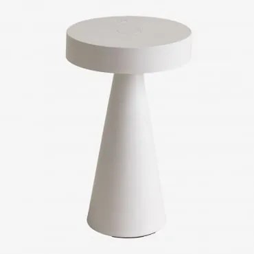 Lâmpada De Mesa Led Sem Fios Para Exterior Em Ferro Catinca Tapioca Bege - Sklum