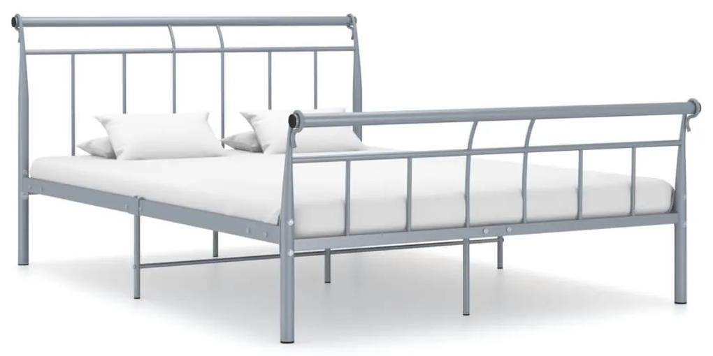 325041 vidaXL Estrutura de cama metal 140x200 cm cinzento