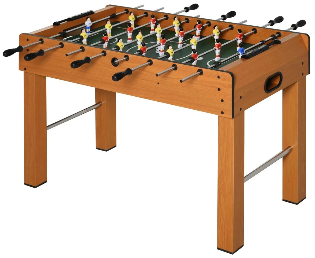 HOMCOM Matraquilho Profissional para Crianças e Adultos Mesa de Matraquilho com 8 Barras e 2 Bolas 122x61x80,7 cm Madeira