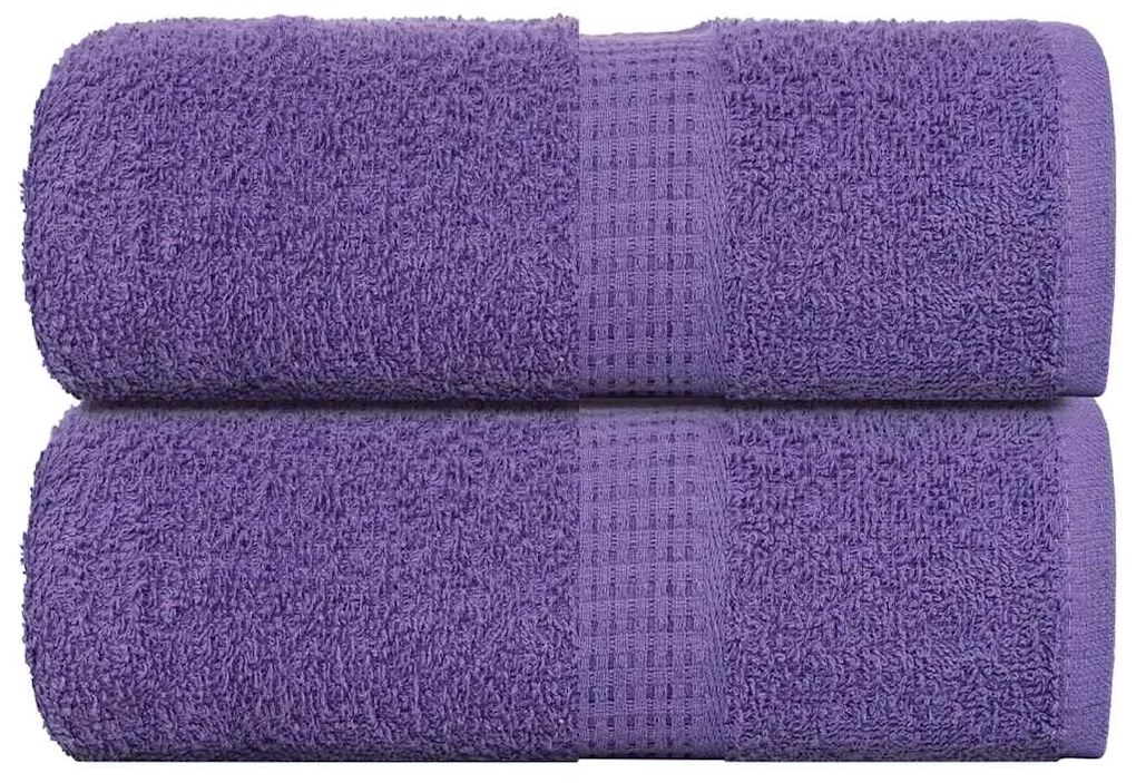 vidaXL Toalhas de mãos FROGN 2 pcs 30x30 cm 360 g/m² roxo