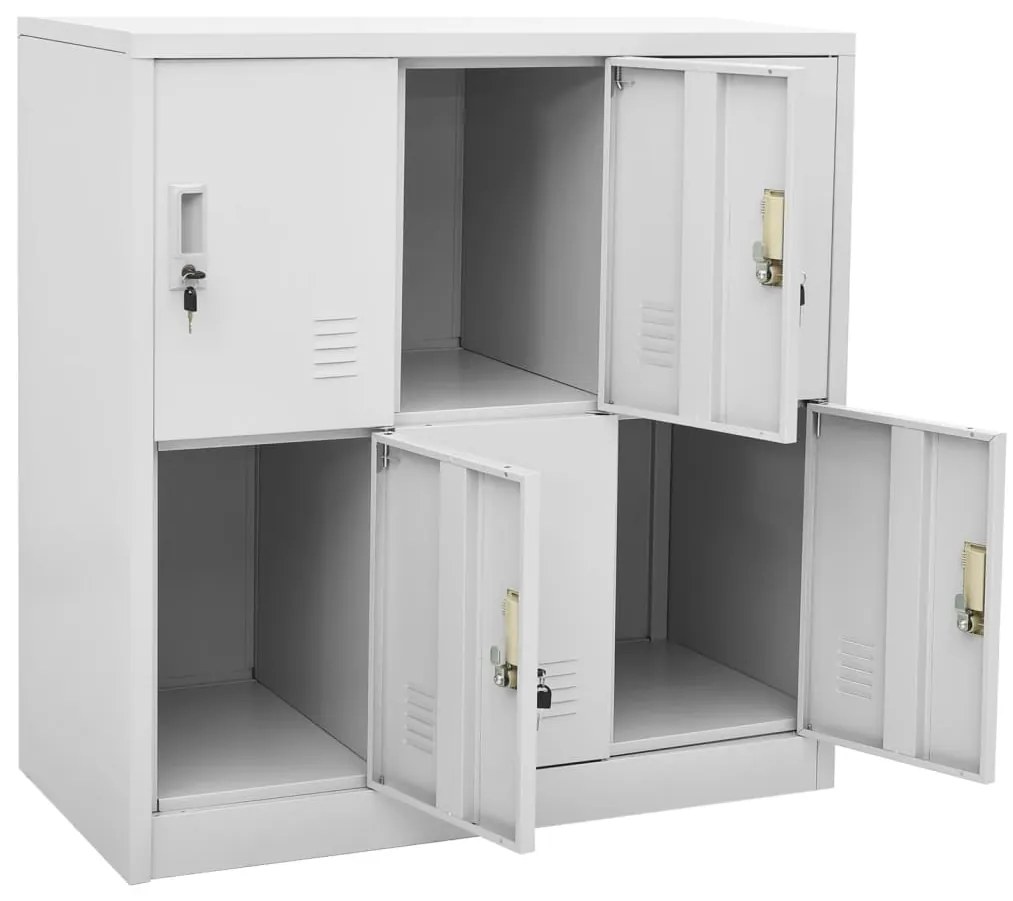 Cacifos 2 pcs 90x45x92,5 cm aço cinzento-claro