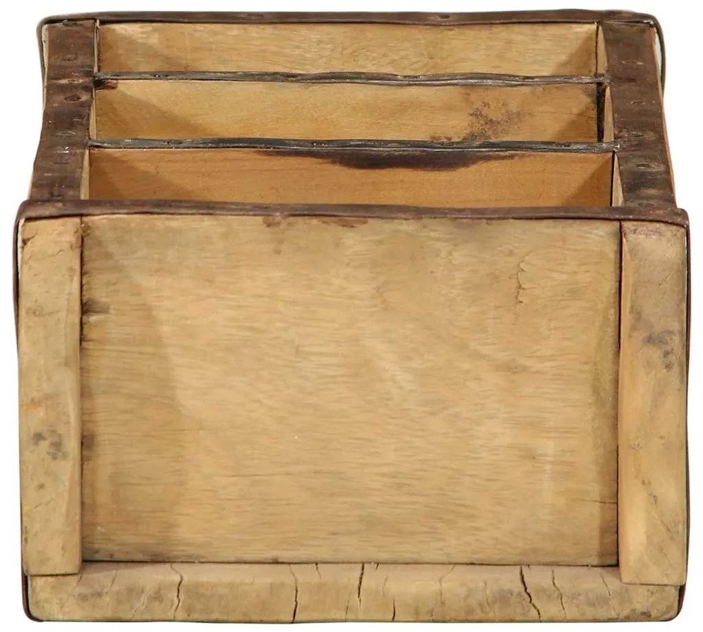 Conjuntos de bandejas vidaXL 4 pcs 30x14x9 cm Madeira Sólida Reclamada